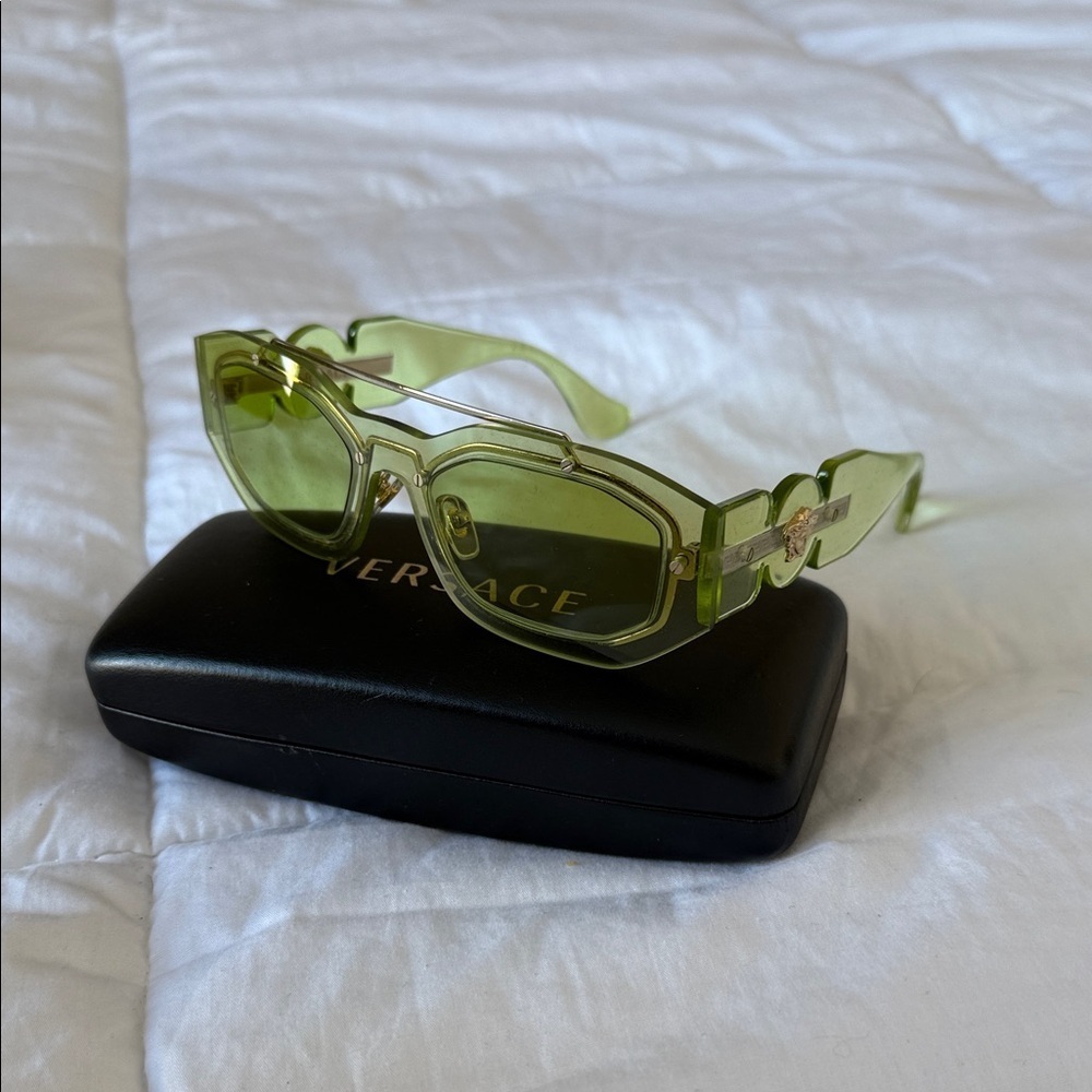 Versace Lime Green Sunglasses - Picture 5 of 5
